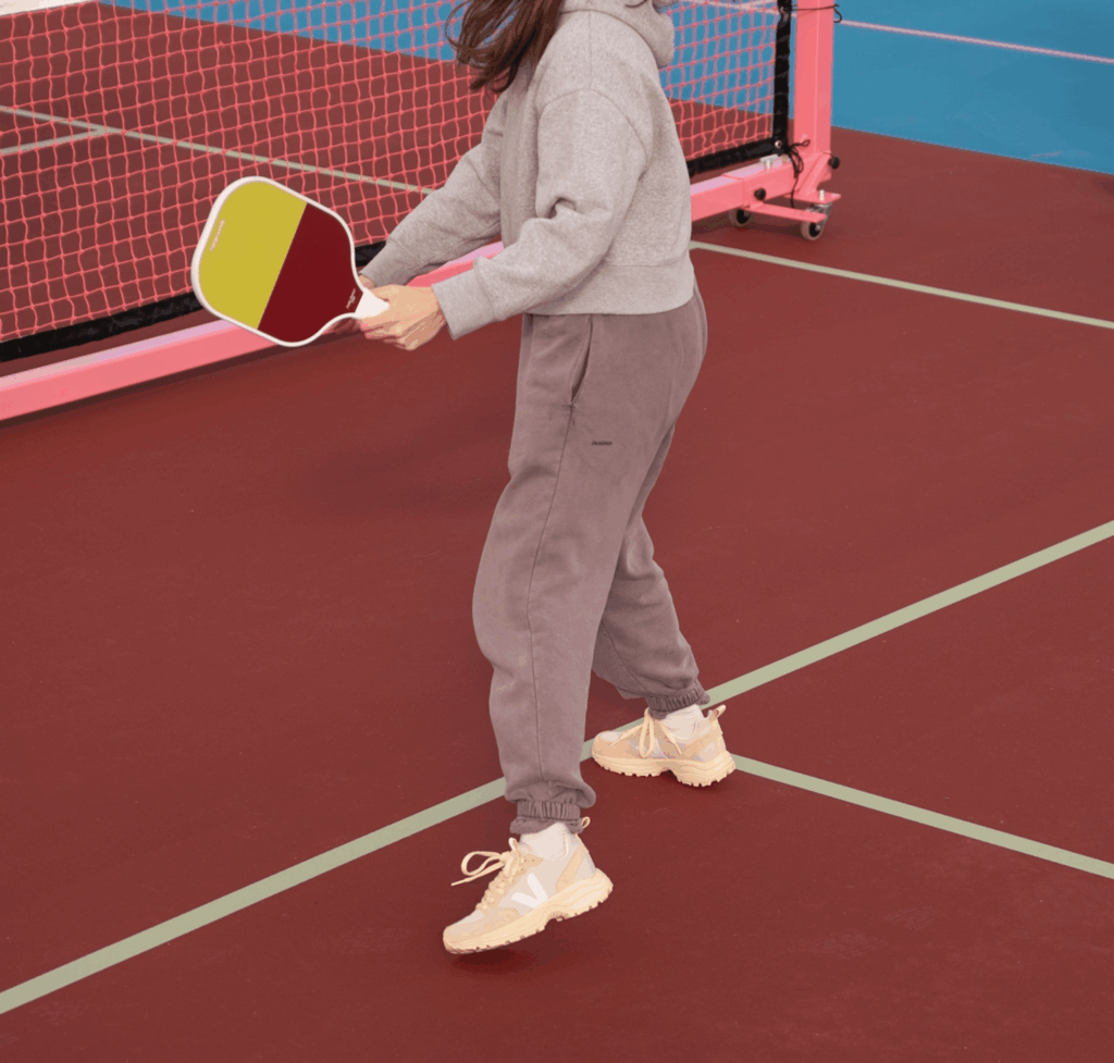 Detail of pickleball racket construction and materials