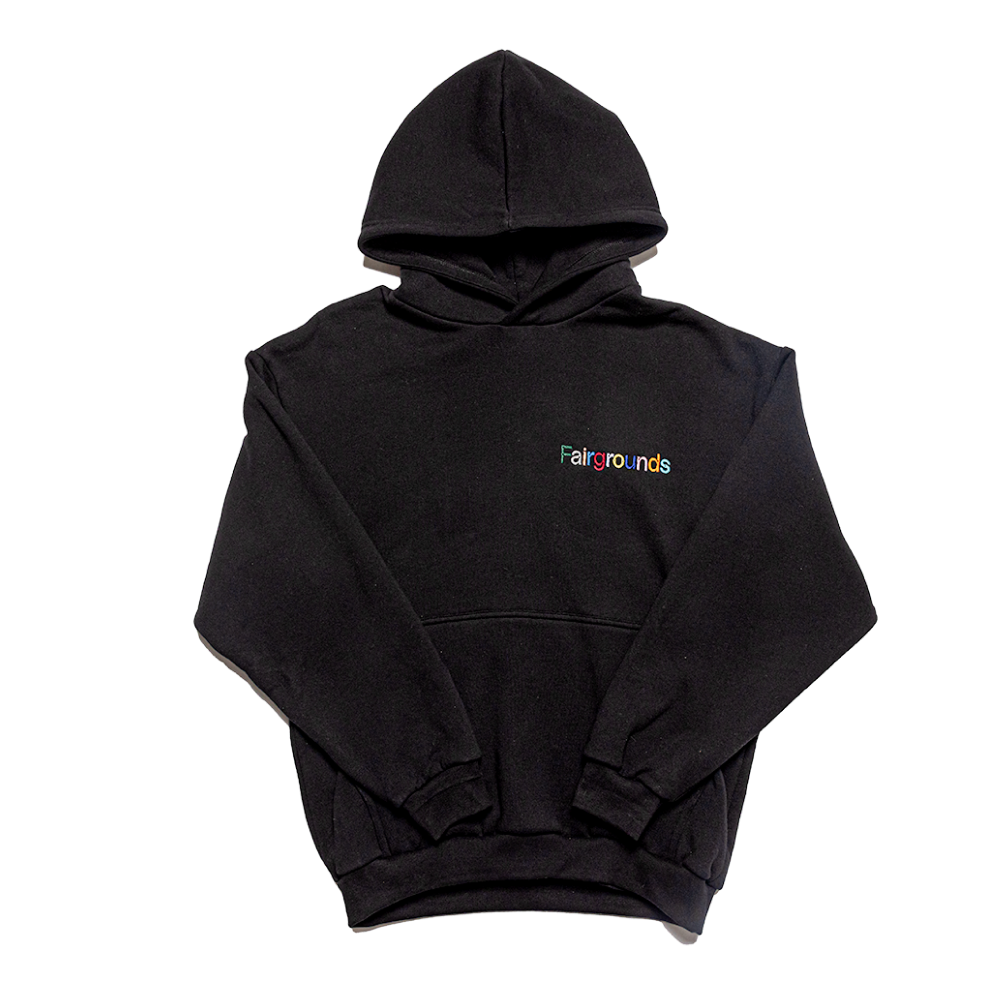 Classic Embroidered Hoodie – Black