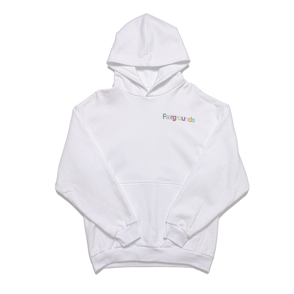 Classic Embroidered Hoodie – White