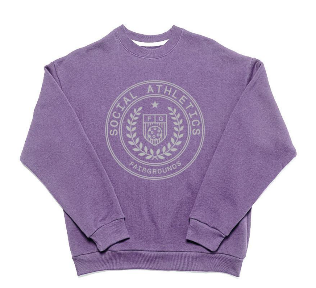 Purple Sands Fairgrounds Crest Crewneck
