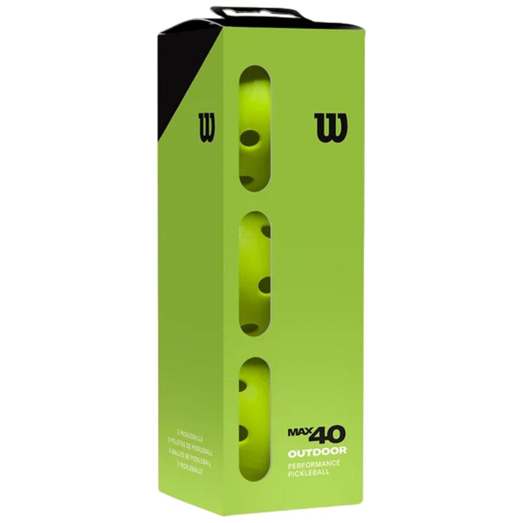 WILSON MAX 40 OUTDOOR PICKLEBALLS – 3 PACK